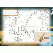 DINOSAUR ไดโนเสาร์โลกล้านปี ลากเส้นต่อจุด + รถไดโนเสาร์พร้อมสีเพนท์ DIY